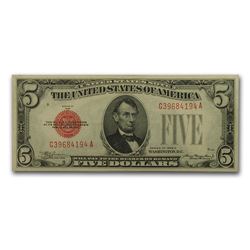 1928-C $5.00 U.S. Note Red Seal XF