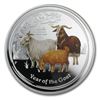 Image 1 : 2015 Australia 1 oz Silver Year of the Goat Proof (Colorized)