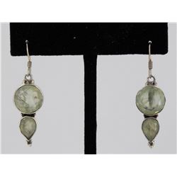 Sterling Silver .925 Vintage Quartz Earrings