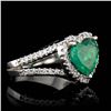 Image 2 : ONE NATURAL EMERALD HEART SHAPE TW:2.15CTS