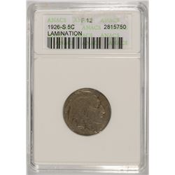 1926-S BUFFALO NICKEL, ANACS FINE-12  KEY DATE