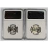 Image 2 : LOT OF ( 2 ) 1955 WASHINGTON QUARTERS,  NGC  MS-66