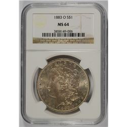 1883-O MORGAN DOLLAR NGC MS-64