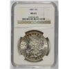 Image 1 : 1889 MORGAN DOLLAR NGC MS-63 RAINBOW COLOR ON REVERSE