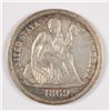 Image 1 : 1869-S SEATED DIME AU/BU (RARE DATE)