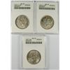 Image 1 : SET OF 1937 ARKANSAS COMMEN HALF DOLLAR ANACS MS-63'S