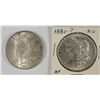Image 1 : ( 2 ) 1881 MORGAN SILVER DOLLARS: ( 1 ) UNC. & ( 1 ) AU