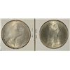 Image 2 : 1922 AND 1923 PEACE SILVER DOLLARS NICE BU COINS