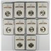 Image 1 : LOT OF ( 10 ) 1946-S WASHINGTON QUARTERS, NGC MS-65