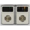 Image 2 : LOT OF ( 2 ) 1953-D WASHINGTON QUARTERS, NGC  MS-65