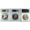 Image 2 : ( 3 ) COIN EISENHOWER DOLLAR LOT:  (2) 1977-S PCGS PR-69-DCAM, 72 NGC MS-63