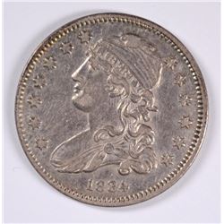 1834 BUST QUARTER AU