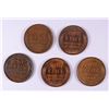 Image 2 : (4) 1909 & (1) 1909 VDB LINCOLN CENTS