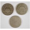 Image 1 : (3) SHIELD NICKELS (67 W/RAYS, 67, 68)