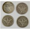 Image 2 : (4) BARBER HALF DOLLARS (02, 08-O, 09, 15-D)