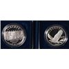 Image 1 : 2007 LITTLE ROCK & 2008 BALD EAGLE Pf COMMEM SILVER DOLLARS IN ORIG BOX/COA