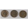 Image 1 : ( 3 ) BUFFALO NICKELS: 1913-T-1-AU, 1913-D T-1-F/VF & 1913-S T-1 MINOR SCRATCHES