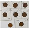 Image 1 : LOT OF ( 8 ) 1909 INDIAN HEAD CENTS, F/XF  NICE LOT!