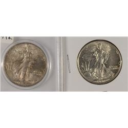 WALKING LIBERTY HALF DOLLARS: 1942 MS-63 & 1943 MS-60