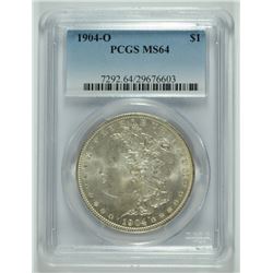 1904-O MORGAN SILVER DOLLAR, PCGS MS-64