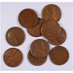 (10) 1909 VDB LINCOLN CENTS
