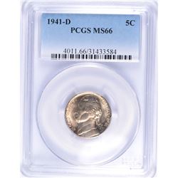 1941-D JEFFERSON NICKEL PCGS MS-66
