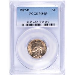 1947-D JEFFERSON NICKEL PCGS MS-65