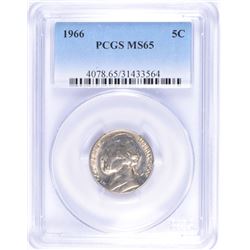1966 JEFFERSON NICKEL PCGS MS-65