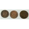 Image 1 : 3 LARGE CENTS LOW GRADE CORROSION