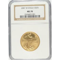 2007 $25 GOLD AMERICAN EAGLE NGC MS-70 !!! (1/2)