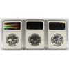 Image 2 : LOT OF ( 3 ) 1957 FRANKLIN HALF DOLLAR, NGC PROOF-66