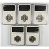 Image 2 : LOT OF ( 5 ) 1955-D WASHINGTON QUARTERS, NGC MS-65   TOUGH!