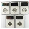 Image 2 : LOT OF ( 5 ) 1963 WASHINGTON QUARTERS, NGC MS-65