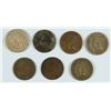 Image 1 : LOT of 1864 INDIAN HEAD CENTS, (7) BRONZE & COPPER NICKEL