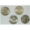 Image 2 : (4) FRANKLIN HALF DOLLARS GEM BU; 2-1956, 1949, 1952  NICE!