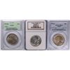 Image 1 : SET OF 1938 P,D,S BOONE COMMEN HALF DOLLAR'S PCGS/NGC MS-65'S