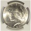 Image 2 : 1924 PEACE DOLLAR NGC MS-64+