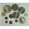 Image 1 : LOT OF  ( 12 ) FOREIGN SILVER COINS: ( 5 ) LARGE & ( 7 )  OLDER COINS 1872-1942