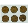 Image 2 : LOT OF ( 6 ) 1889 INDIAN CENTS,  ALL XF/XF+