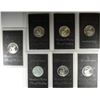 Image 2 : (6) 1971 & (1) 1972 40% SILVER PROOF EISENHOWER DOLLARS IN ORIG PLASTIC HOLDERS