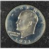 Image 8 : (6) 1971 & (1) 1972 40% SILVER PROOF EISENHOWER DOLLARS IN ORIG PLASTIC HOLDERS