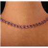 Image 5 : 14KT Rose Gold 38.17ctw Tanzanite and Diamond Necklace