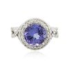 Image 3 : 14KT White Gold 3.51ct Tanzanite and Diamond Ring