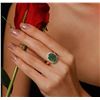 Image 2 : 14KT Yellow Gold 5.26ct Emerald and Diamond Ring