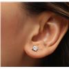 Image 2 : 14KT White Gold 1.07ctw Diamond Solitaire Earrings