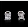 Image 3 : 14KT White Gold 1.07ctw Diamond Solitaire Earrings