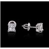 Image 4 : 14KT White Gold 1.07ctw Diamond Solitaire Earrings
