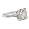 Image 2 : 14KT White Gold 1.17ctw Radiant Cut Diamond Ring
