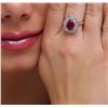 Image 2 : 18KT White Gold GIA Certified 2.82ct Ruby and Diamond Ring