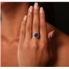Image 2 : 14KT White Gold 4.50ct Tanzanite and Diamond Ring